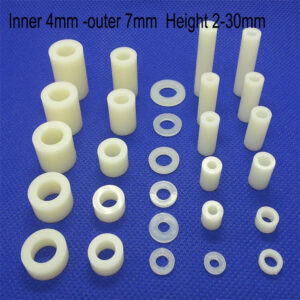 7X3X2 ABS spacer plastic hollow cylinder column PCB board height adjusting straight Through column insulation Plastic washer