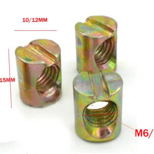 6x10x11/13/15/20 8x12X15/20 Furniture cross bar nut children baby bed connector wood bed tool shelf hammer nut screw nut column