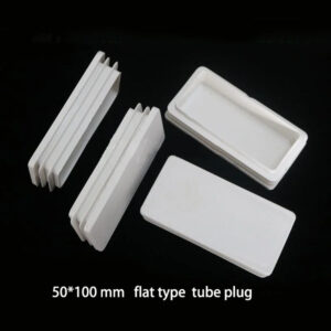 Flat tube plug 50x100mm oblong rectangle black  white Tube Plug furniture feet tube insert end,pole plastic cap desk leg  cover