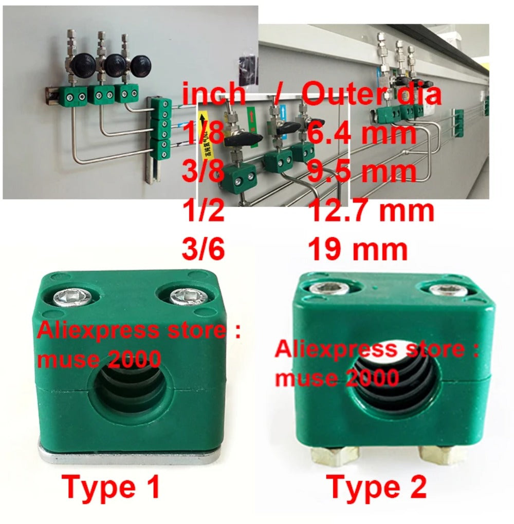 1/4 3/8 1/2 3/4 inch laboratory Labs Liquid gas tube SPECIAL plastic Hydraulic pipe clamp clip holder basement Marine DIN3015