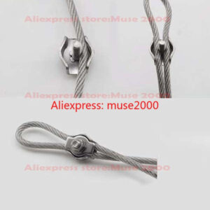 M2 M3 M4 M5 M6 M8 M10 Twist wire rope simplex rope clip 304 steel hardware hooker hanger photo frame fastener ending tip