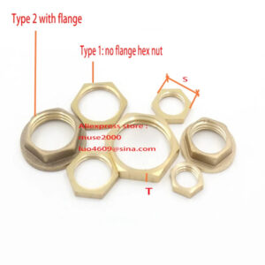 1/8 1/4 3/8 1/2 3/4 1 inch BSPT thread pipe joint brass nut hex tube connector water tank sealing Clamping joint
